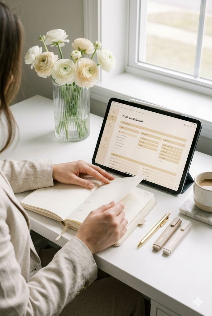 Woman working on career and personal development in her 20s and 30s