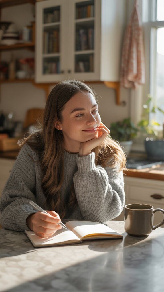 Woman building self discipline through daily planning