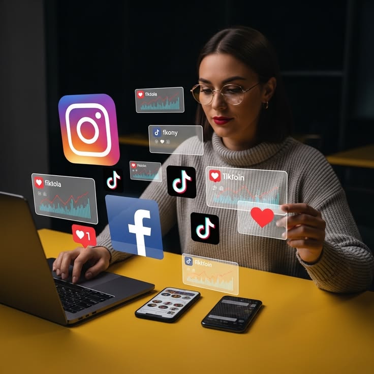 Social media growth chart